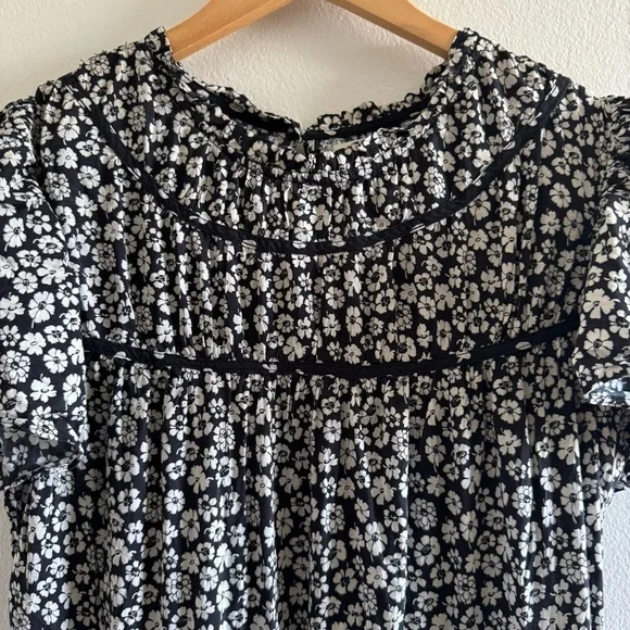 Trovata Nancy Ink Floral Midi Dress Large - Picture 7 of 10